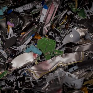 hard drives after being destroyed